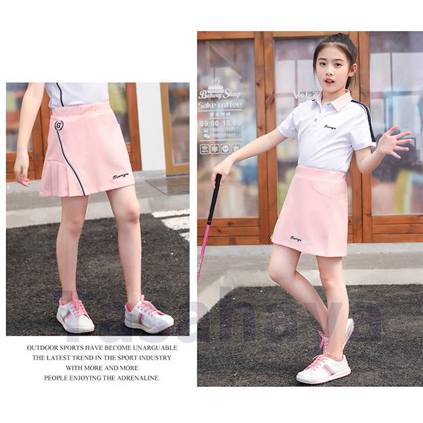 Qoo10] ゴルフスカート せパン付き 子ども ゴル