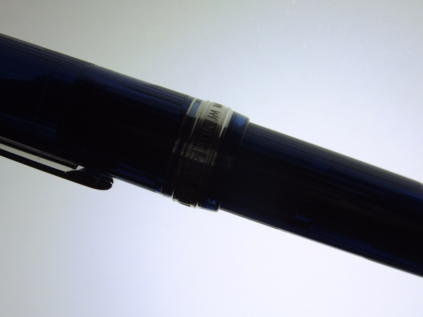プラチナ万年筆の♯3776 センチュリー 河口は 深みのあるスケルトン