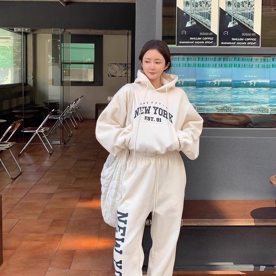 スウェット セットアップ レディース 韓国 ファッション ロゴ プリント
