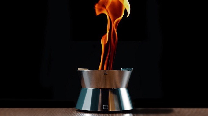 エンバーストーブ 美しい炎の渦が続くポケットストーブ：Ember Stove