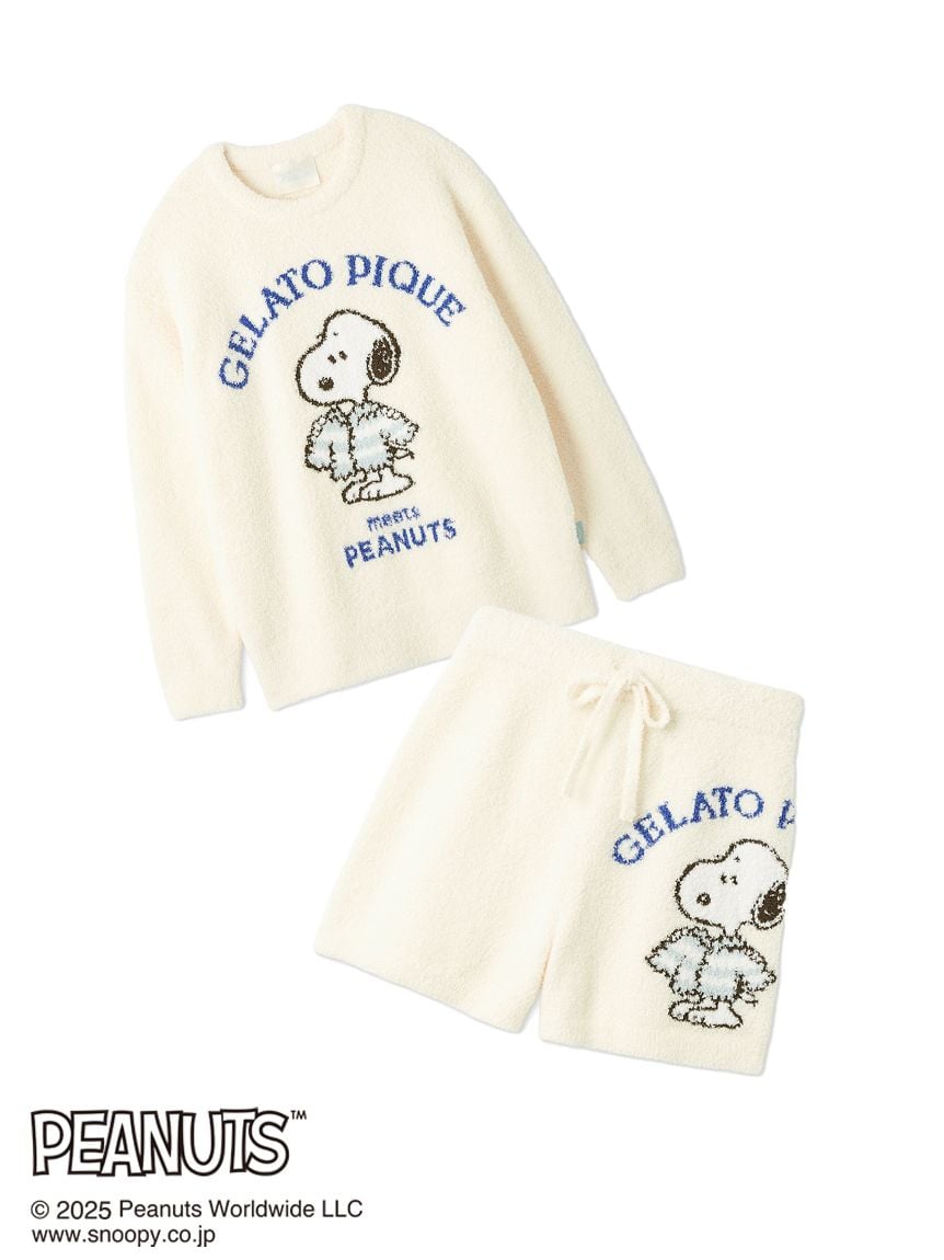 PEANUTS] Original Art Jacquard Pullover & Shorts Set