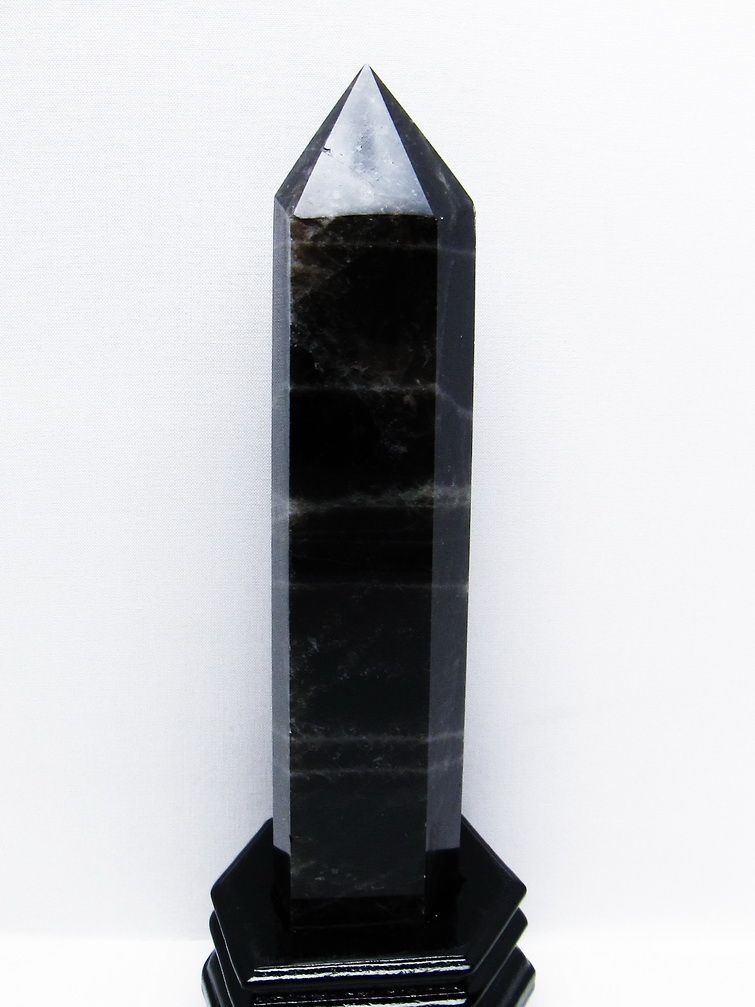 パワーストーン 天然石 モリオン 純天然 黒水晶 六角柱[T43-7933]