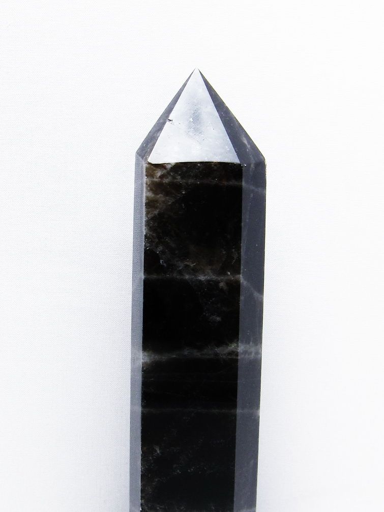 パワーストーン 天然石 モリオン 純天然 黒水晶 六角柱[T43-7933]