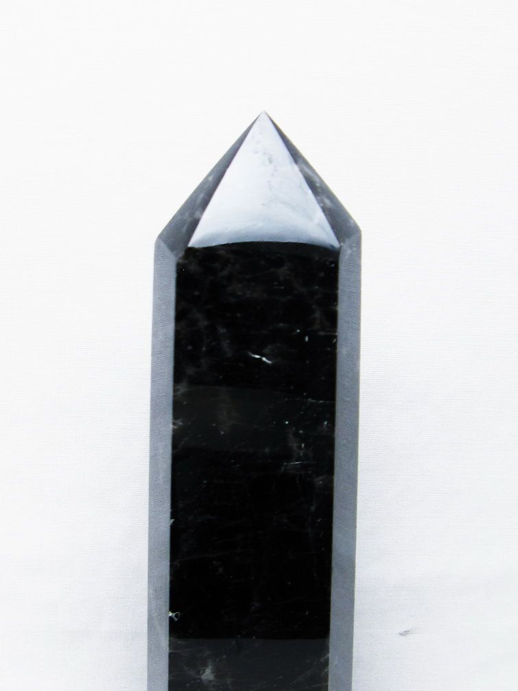 1.1Kgパワーストーン 天然石 モリオン 純天然 黒水晶 六角柱[T43-8201]