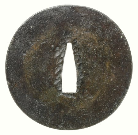 不世出の逸品 三顧礼図 無銘鉄元堂派 小柄 鉄地容彫金銀銅色絵象嵌