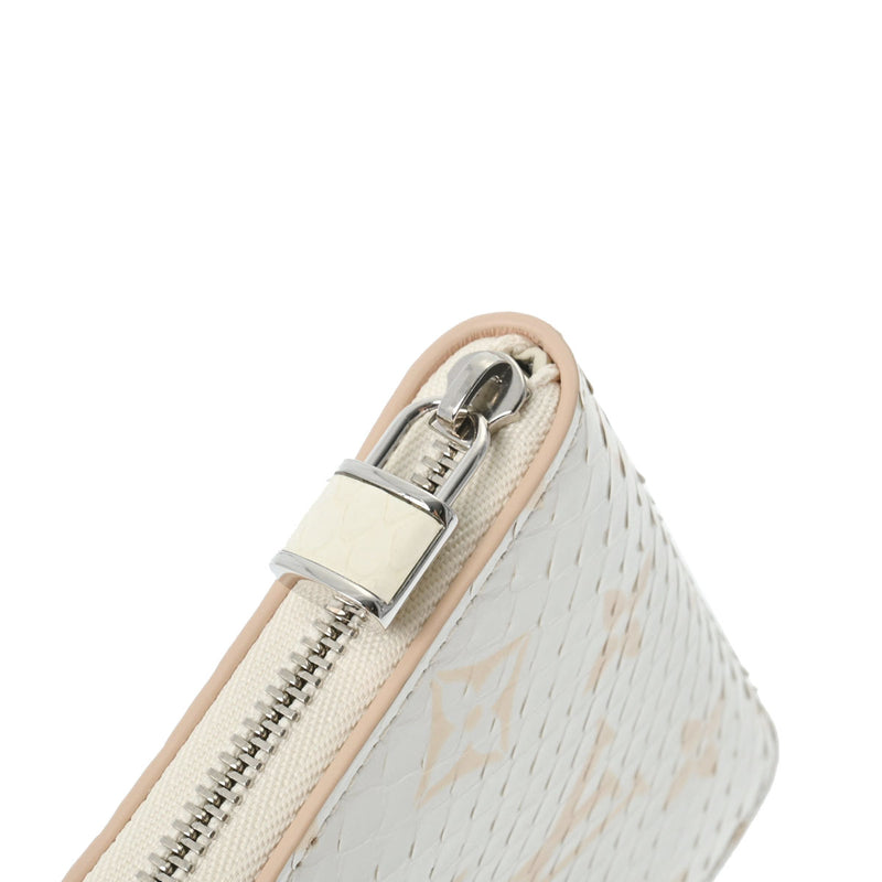 ルイヴィトンエキゾチックレザー ジッピーコインパース 白/ゴールド