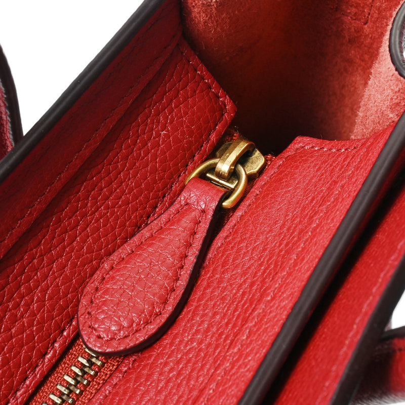 セリーヌラゲージ ナノショッパー 赤 レディース ハンドバッグ CELINE