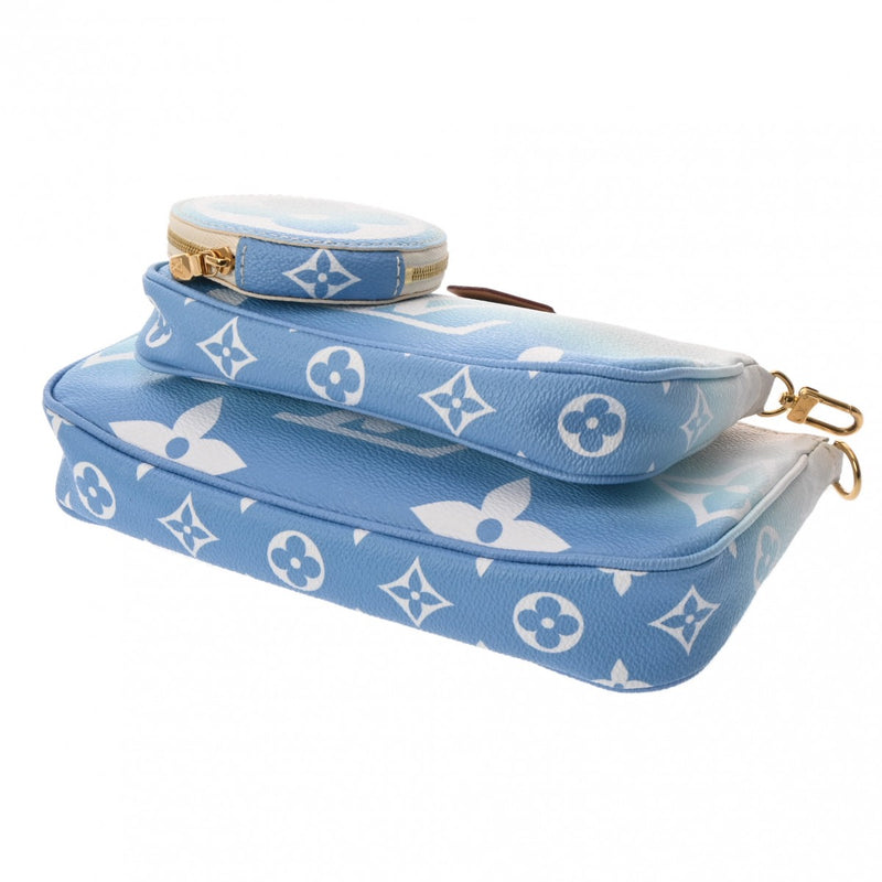 ルイヴィトン ミュルティ ポシェット アクセソワール 14145 ブルー