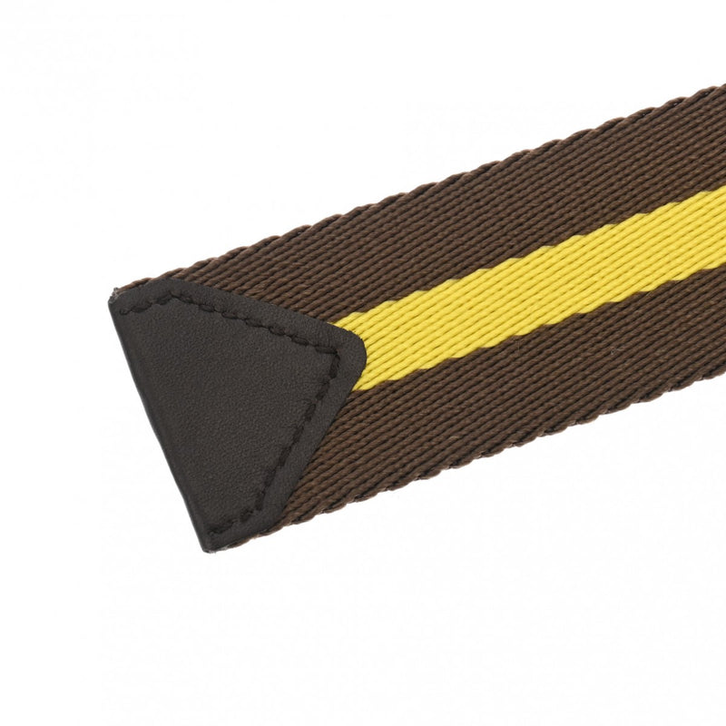 ボッテガヴェネタ ライン入り バイカラー イエロー/ブラウン メンズ