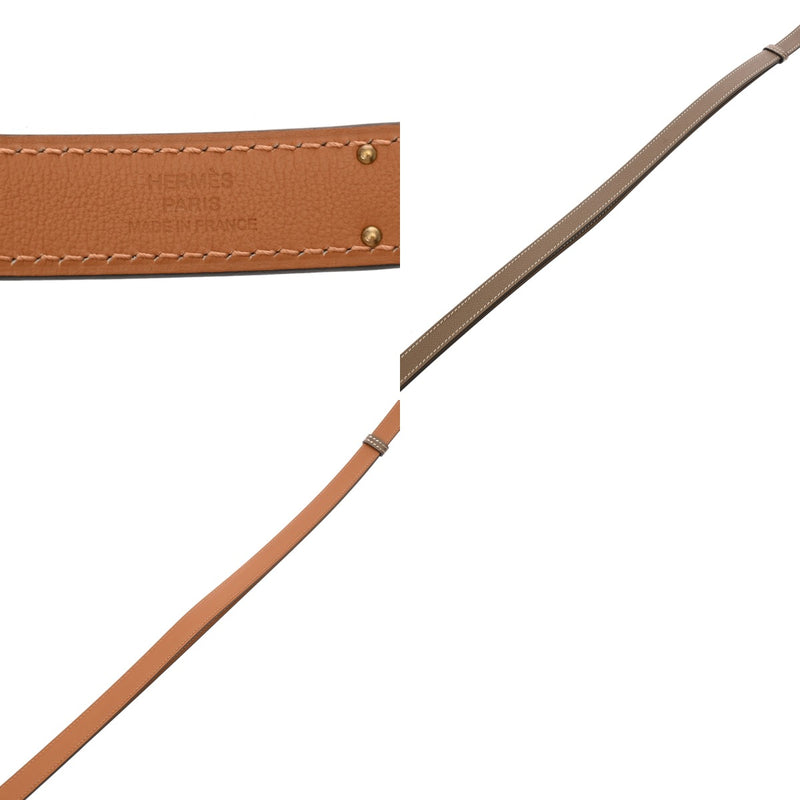 HERMES エルメス ケリー ベルト エトゥープ/ゴールド W刻印(2024年頃