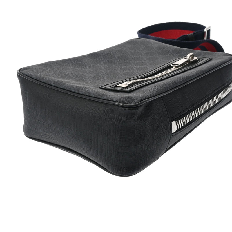 グッチスリングバックパック グレー シルバー金具 メンズ GGスプリーム