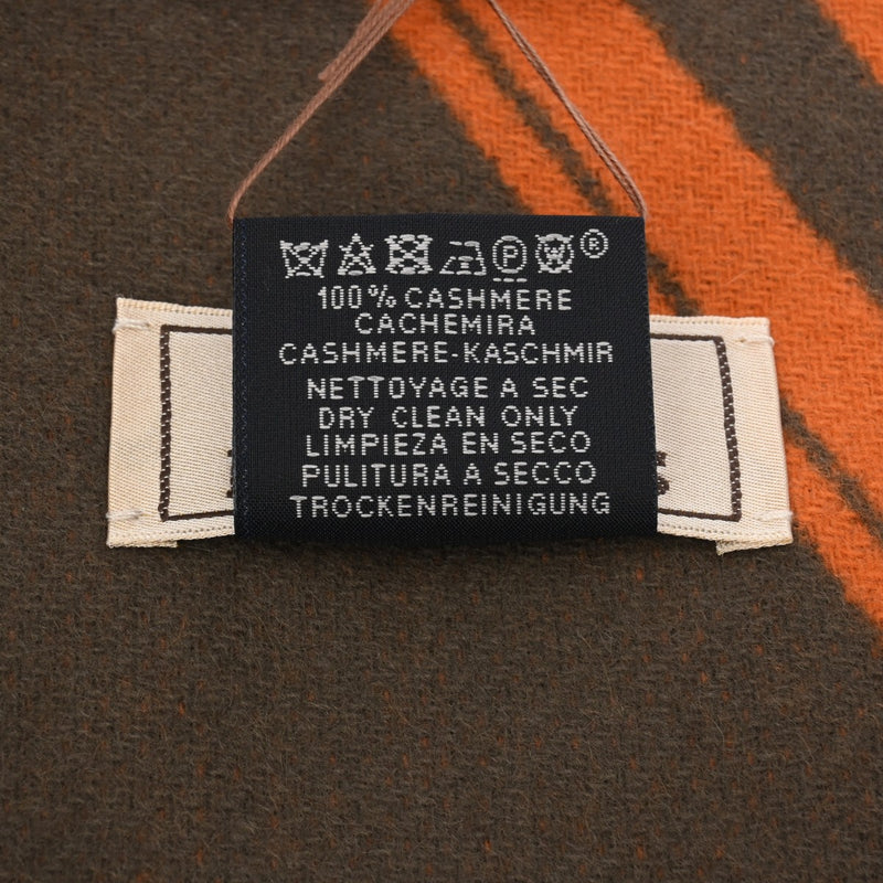 エルメスジグザグのサングル シトルイユ/バサルト レディース マフラー