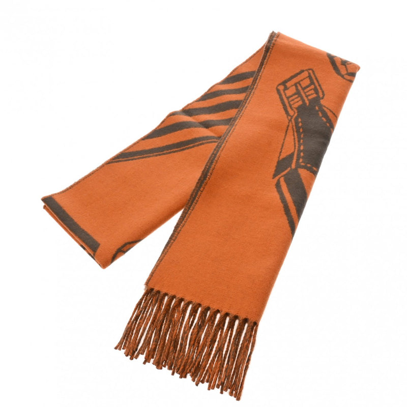 エルメスジグザグのサングル シトルイユ/バサルト レディース マフラー