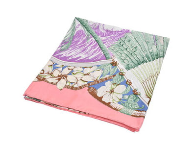 エルメスカレ140 大判スカーフ アラモアナリニューアル記念 ピンク/緑