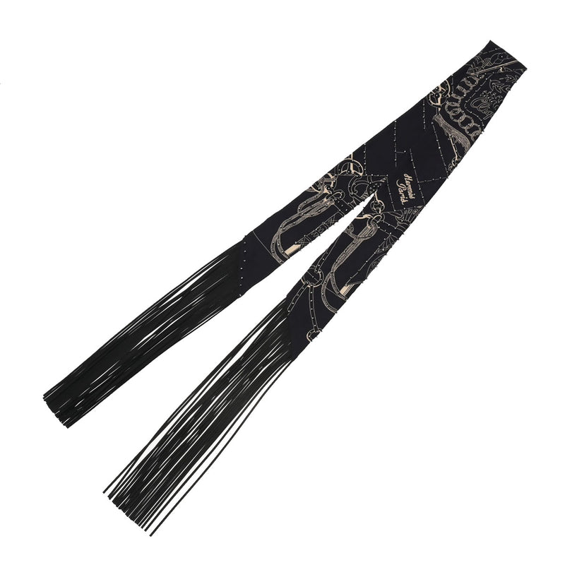 エルメスツイリー フリンジ CLIQUETIS ネイビー レディース シルク100