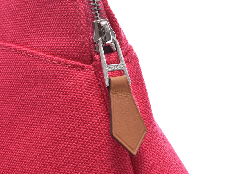 エルメス ボリード ポーチMM ハイビスカス レディース キャンバス 新品