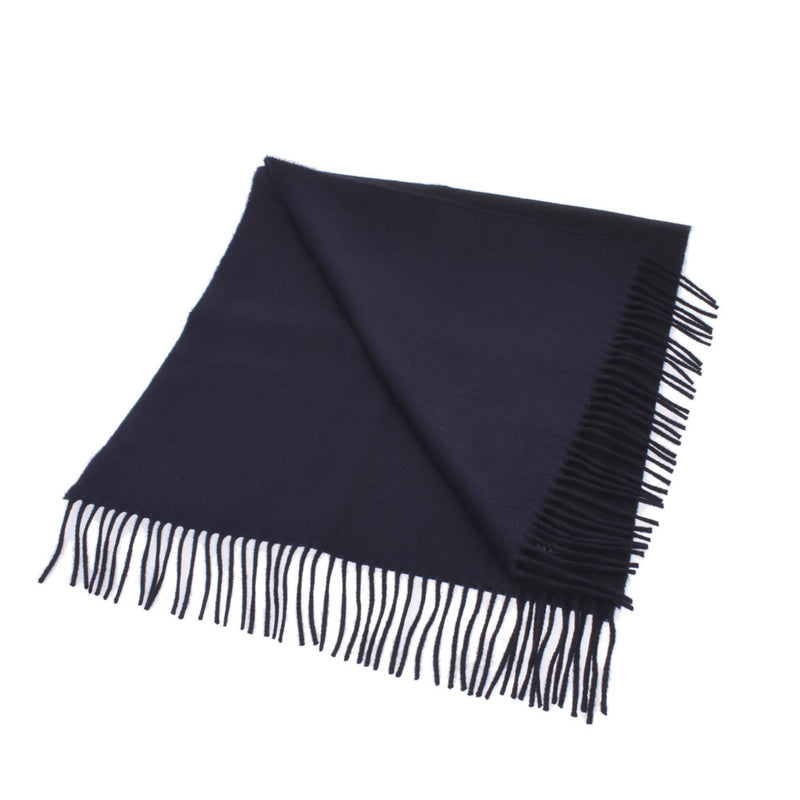 エルメスレクトヴェルソ バイカラー 黒/紺 ユニセックス マフラー