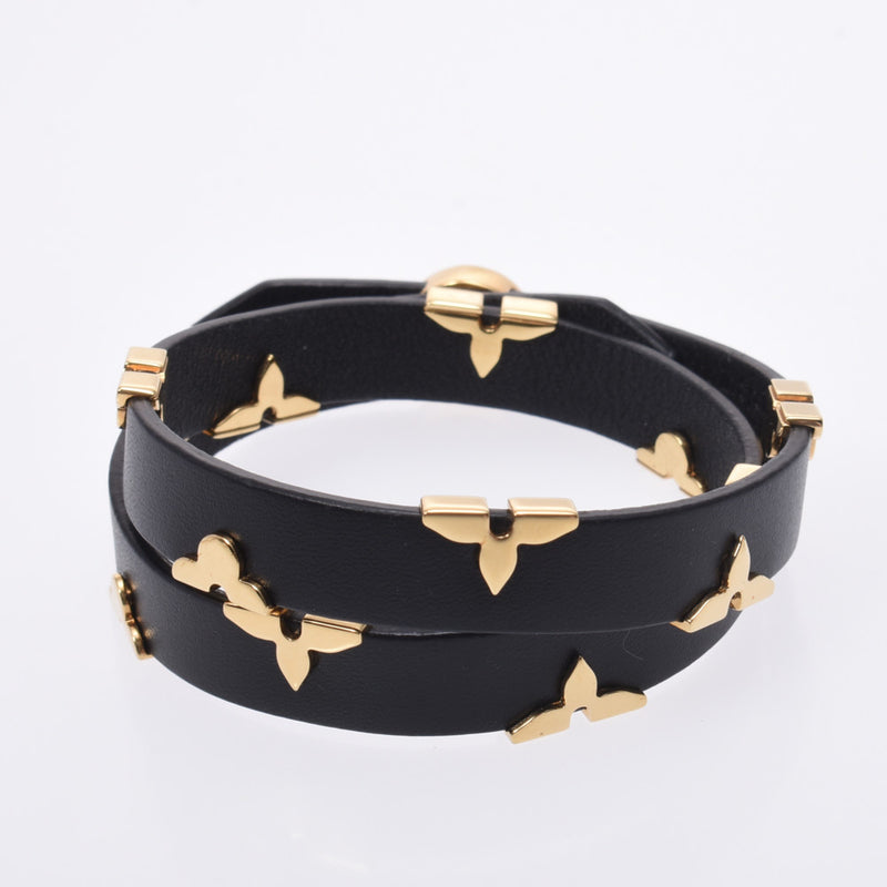 ルイヴィトンブラスレ デイリーモノグラム 黒 ゴールド金具 レディース