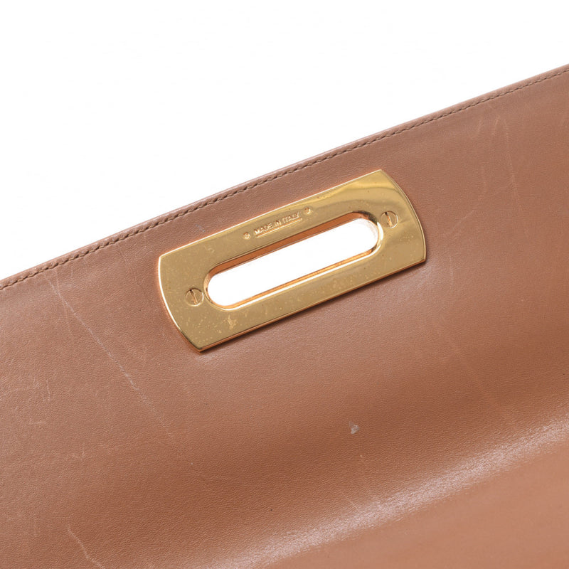 フェラガモガンチーニ 2WAYバッグ ベージュ ゴールド金具 レディース