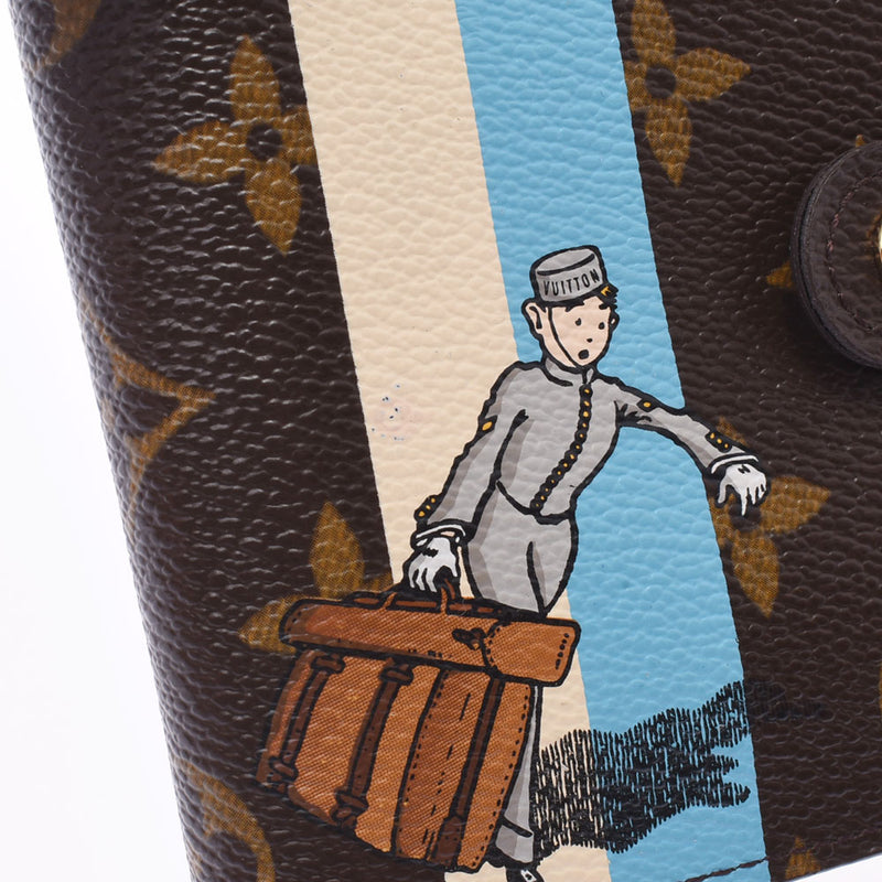 ルイヴィトングルーム コンパクトジップ 14145 ブラウン ユニセックス