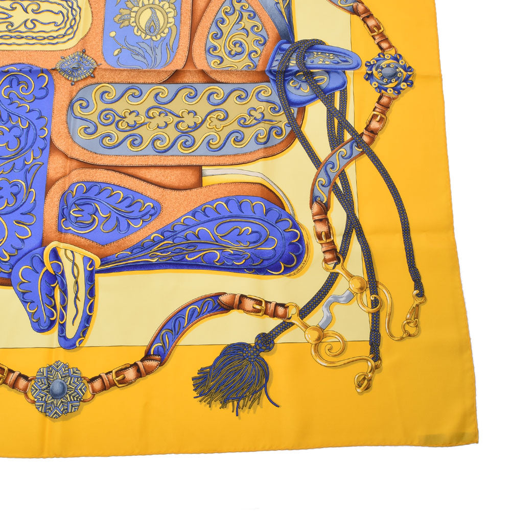 エルメスカレ90 Festival / 祭典 黄 レディース スカーフ HERMES 中古