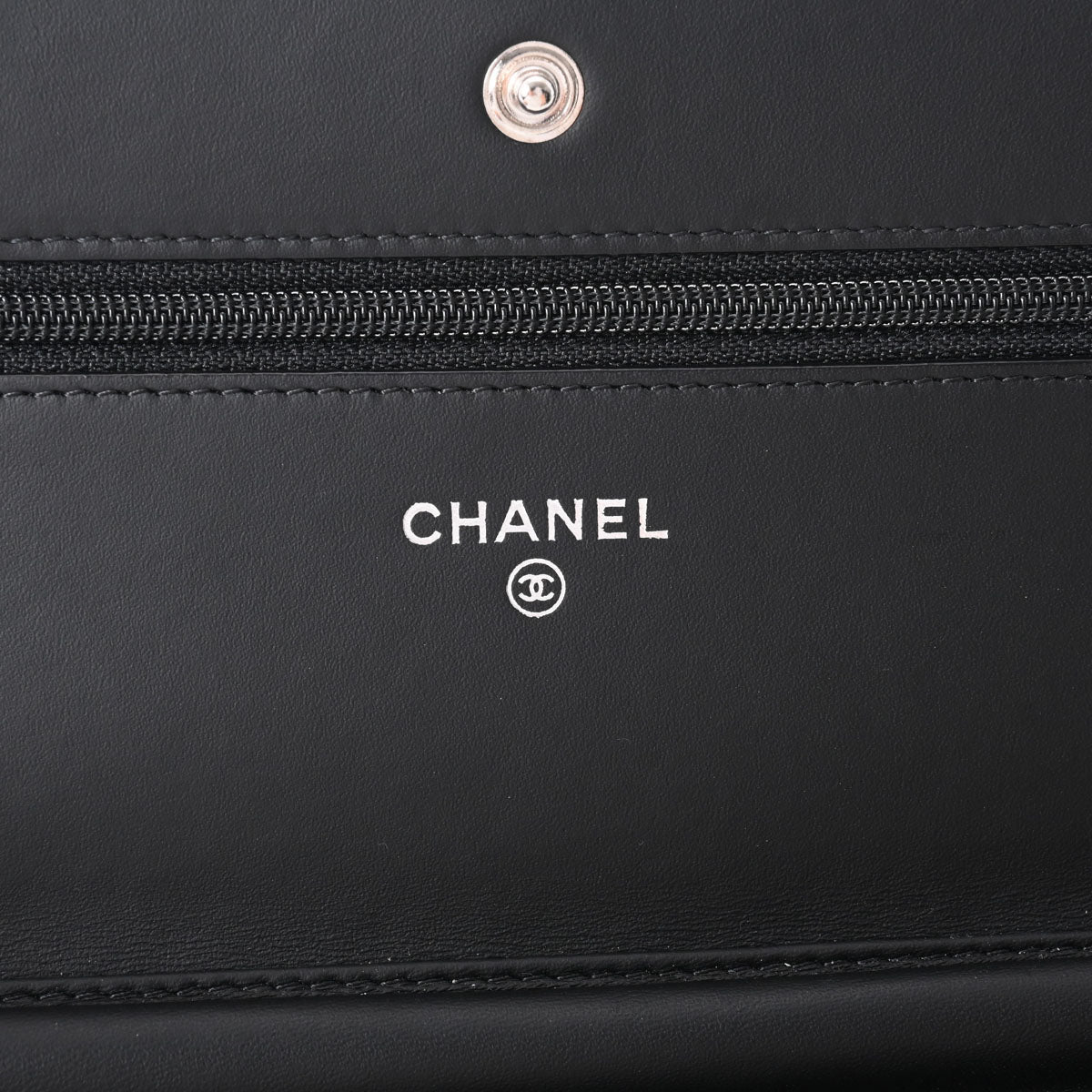 シャネルチェーンウォレット 14143 ブラック シルバー金具 レディース