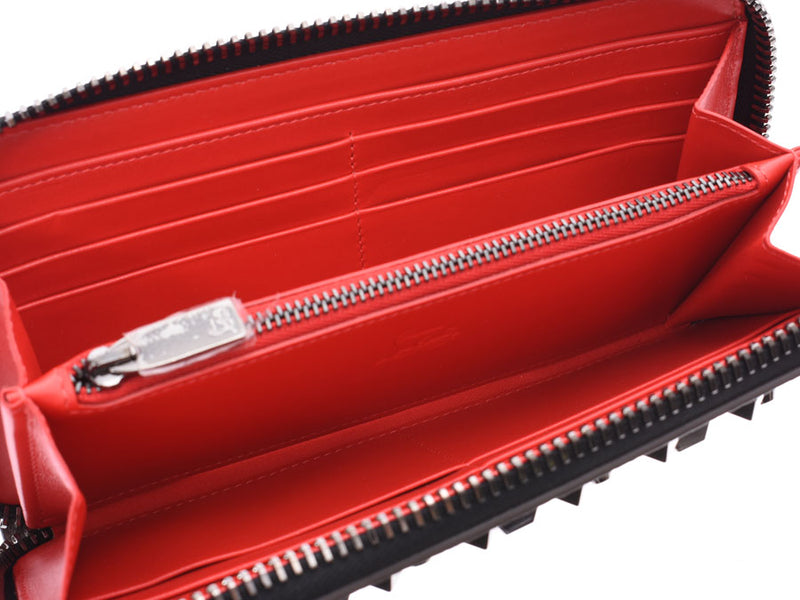 クリスチャンルブタンラウンドファスナー長財布 グレージュ系 ユニ