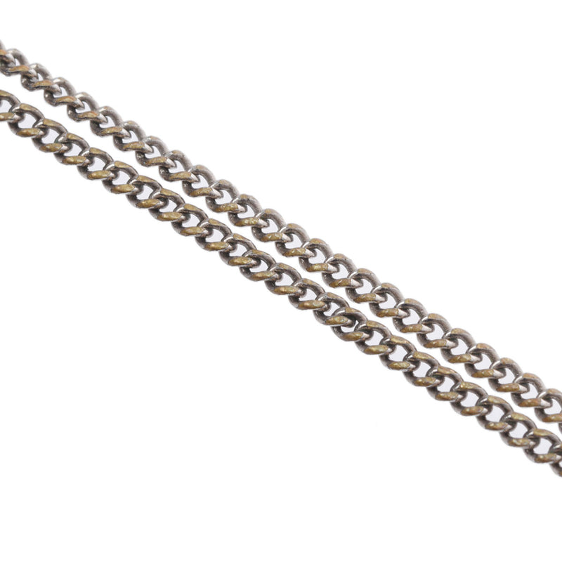 シャネルココマーク ネックレス ブラウン シルバー金具 02C刻印