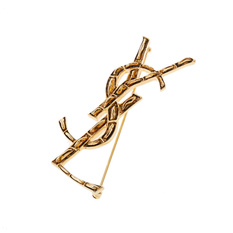 サンローランオピウム YSL ブローチ ゴールド金具 レディース GP