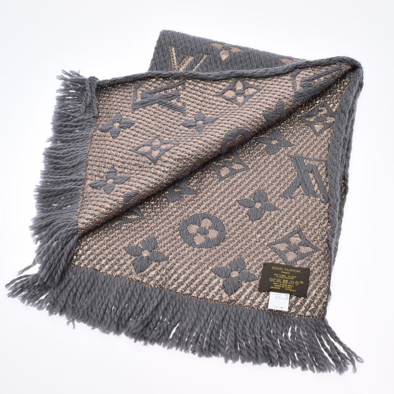 ルイヴィトンエシャルプ ロゴマニア シャイン 14145 グリ ユニセックス