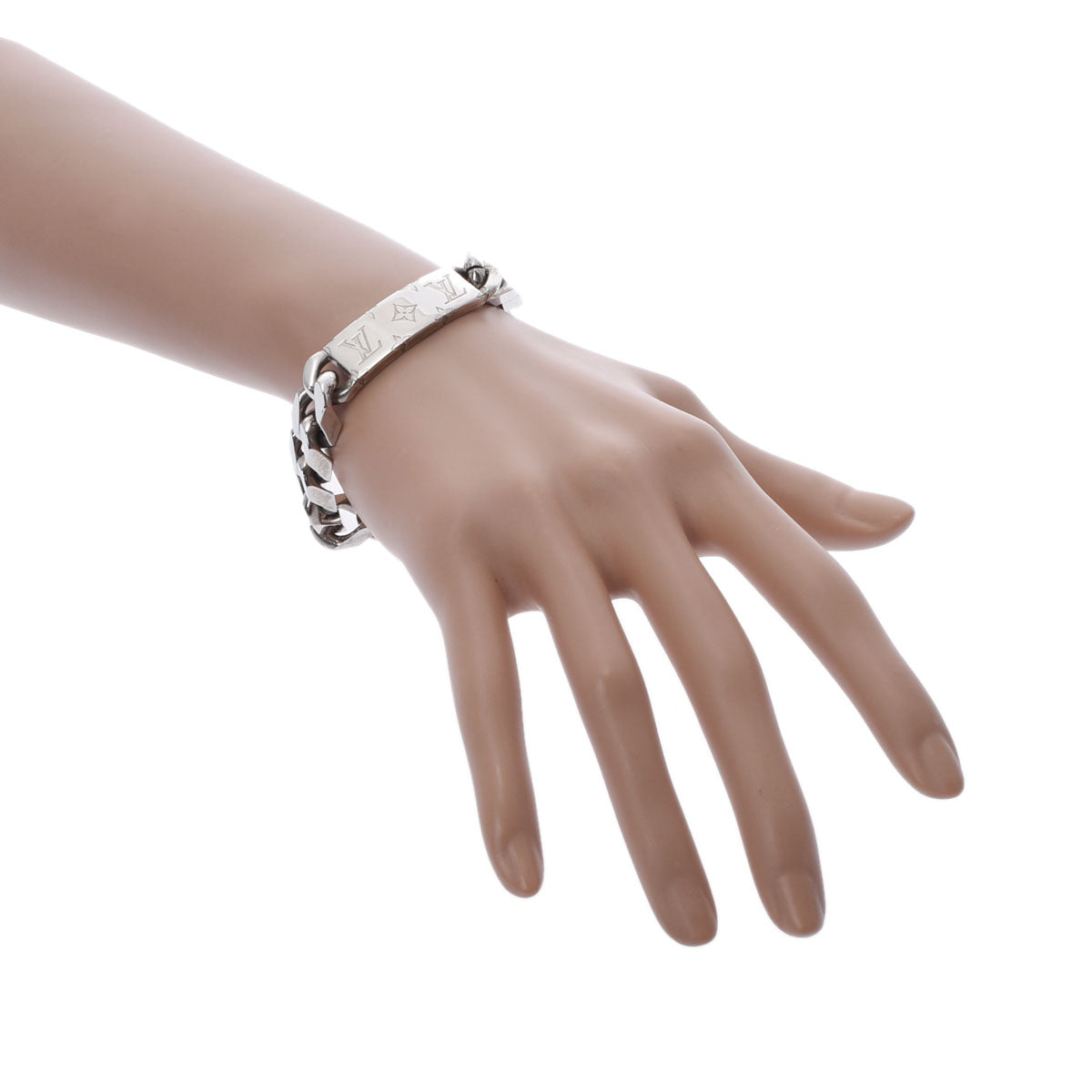 ルイヴィトンブラレス モノチェーン ブレスレット シルバー金具 メンズ