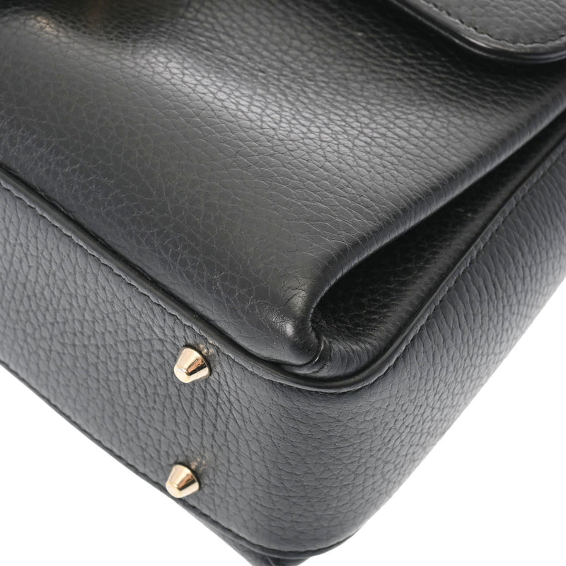 グッチチェーンショルダー インターロッキングG 黒 GP金具 レディース