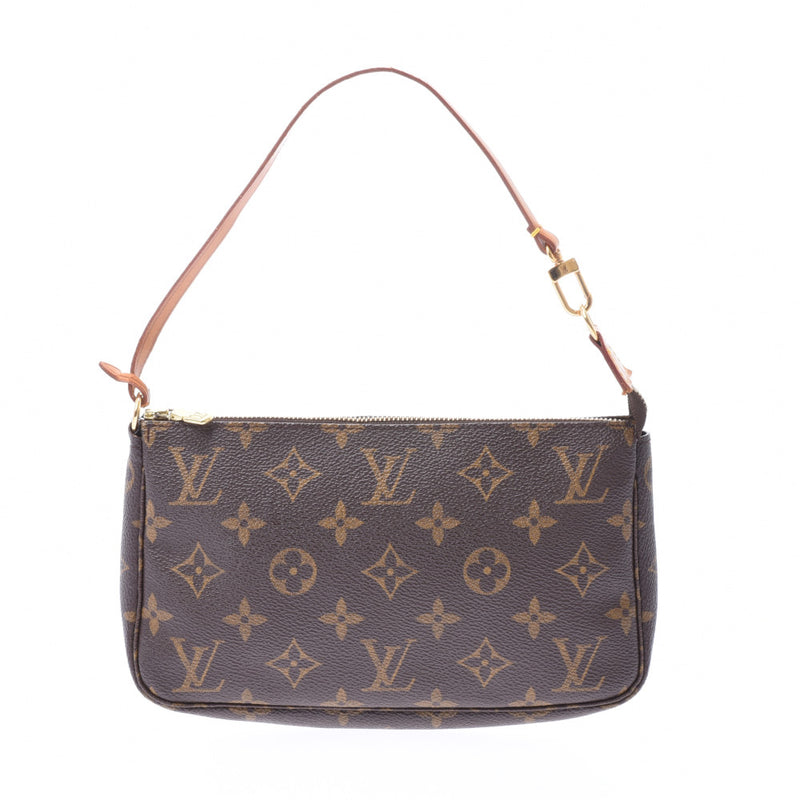 ルイヴィトンポシェット アクセソワール 14145 ブラウン レディース