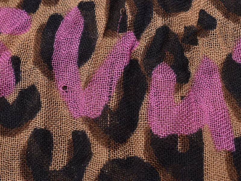 ルイヴィトンレオパード ブラウン系 ユニセックス ストール LOUIS