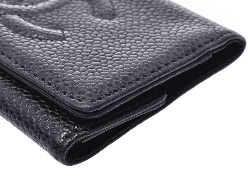 CHANEL シャネル6連キーケースココマークキャビアスキン黒ブラック