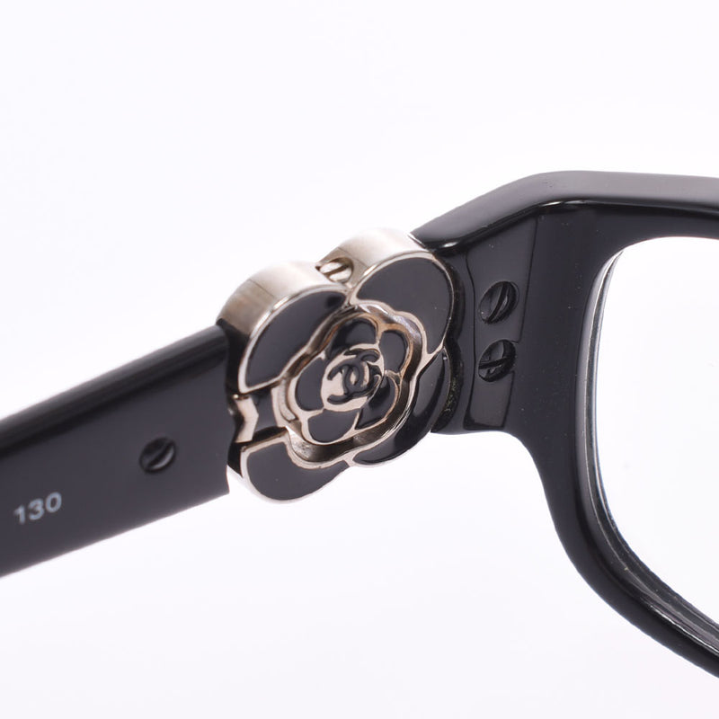 シャネルカメリア 度入り 黒 レディース メガネ 3131-N/c.501 CHANEL