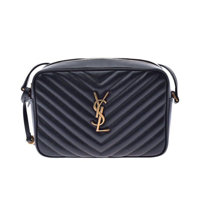 サンローランカメラバッグ 黒 ゴールド金具 レディース ショルダー