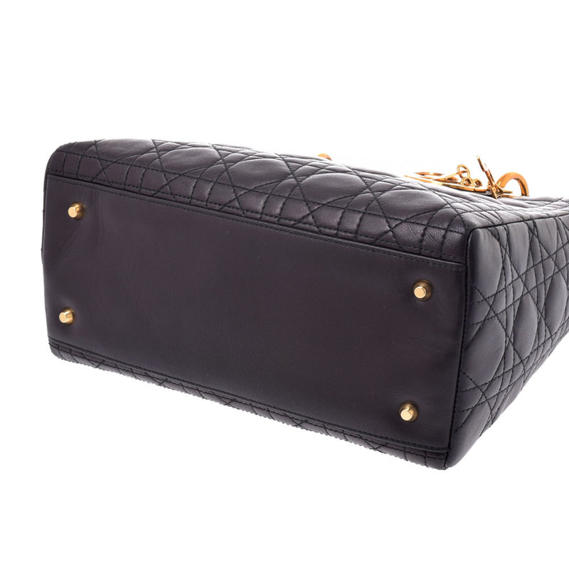 クリスチャンディオールレディディオール 黒 ゴールド金具 レディース