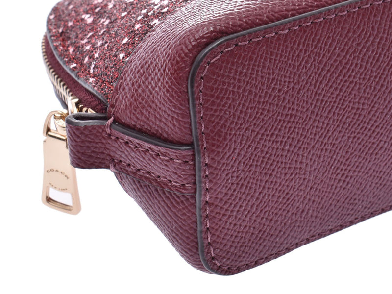 コーチ 2WAYショルダーバッグ ミニシエラ ボルドー系 F22891