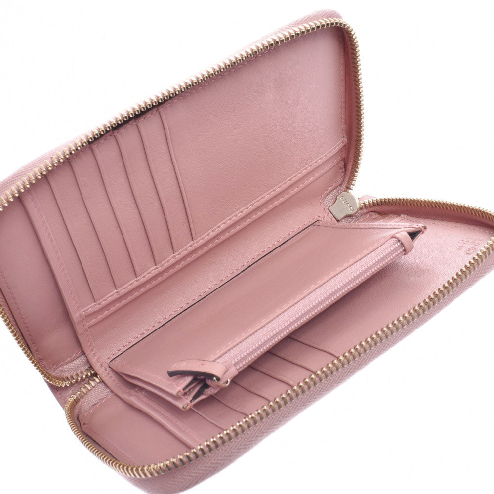 ゆな】GG グッチ GUCCI ピンクレザー 長財布 ゆな】GG グッチ GUCCI