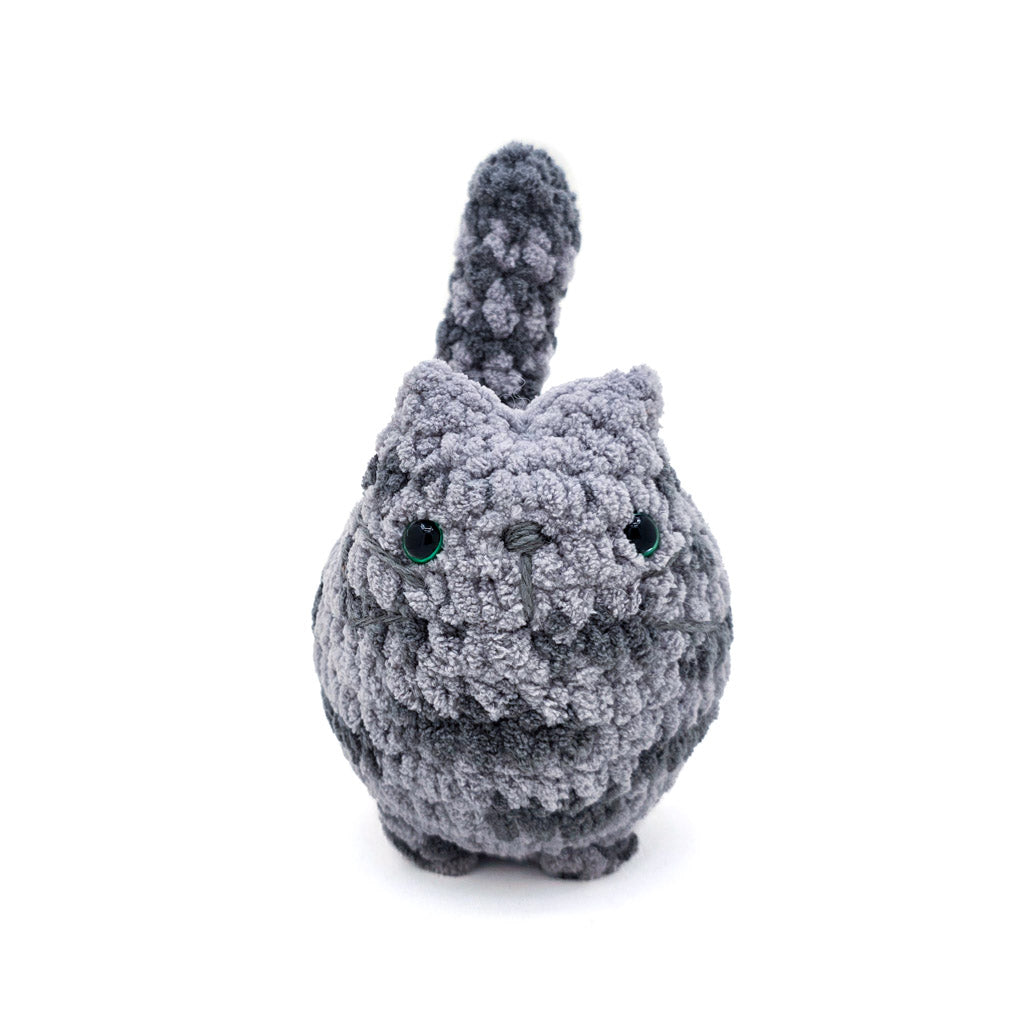 BigBebez Grey Tabby Cat - Super Soft Hand Crochet - GiftyKitty