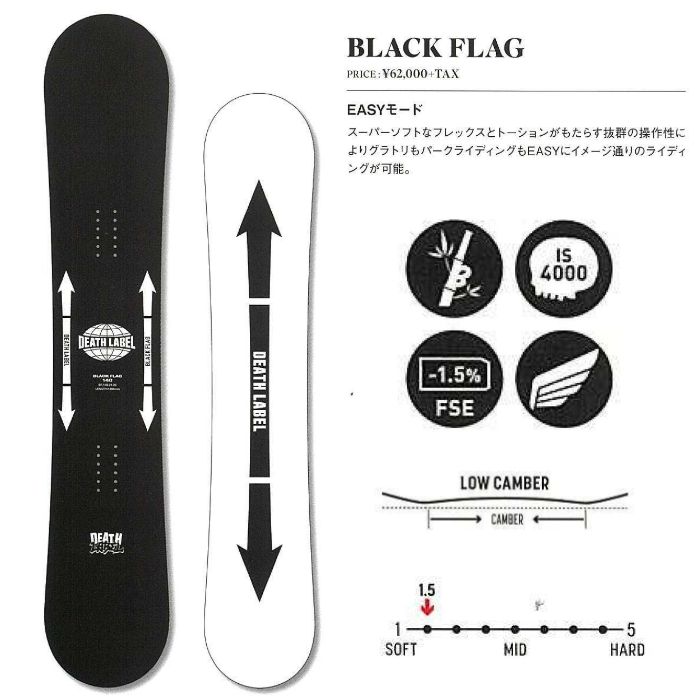 24-25 DEATH LABEL デスレーベル BLACK FLAG 137/142/148/151/154 LOW