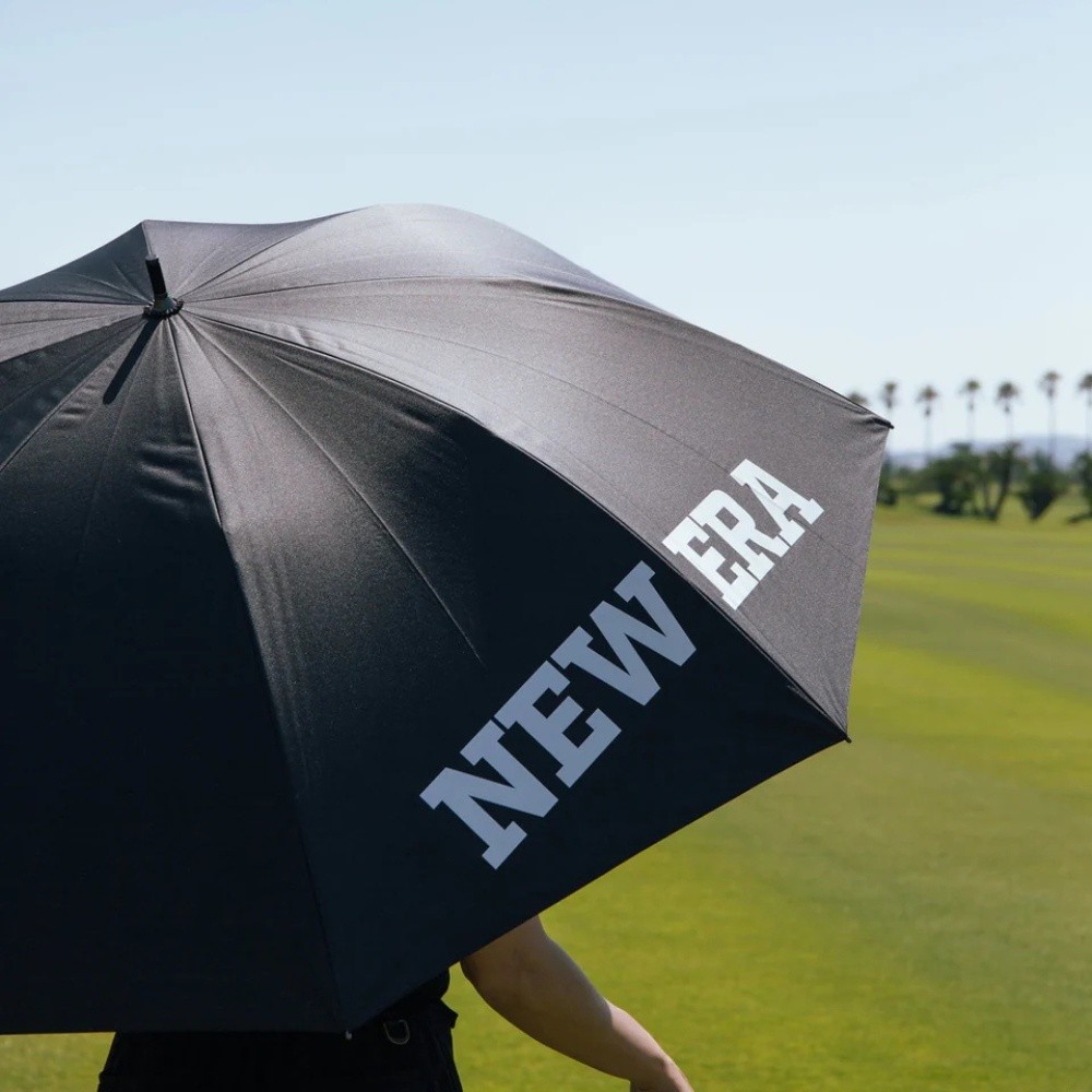 NEW ERA GOLF】ゴルフアンブレラ フラッグロゴ ブラック【雨も日差しも
