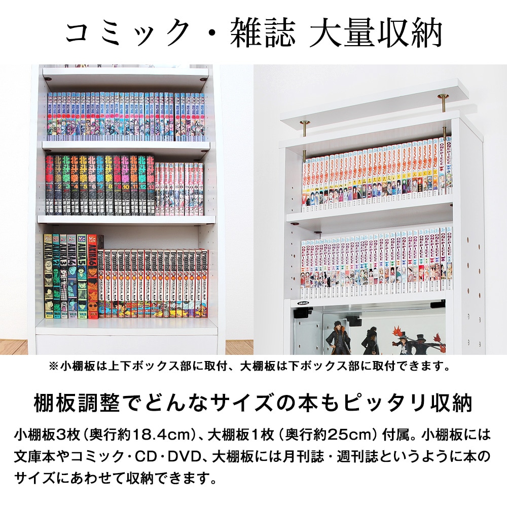 天井つっぱりコレクションラック 幅55cm×奥行29cm -サブカルラック