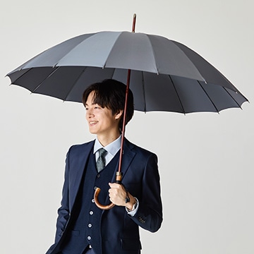 メンズ雨傘-長-16本骨｜おしゃれな傘の通販ならトンボ洋傘前原光榮商店