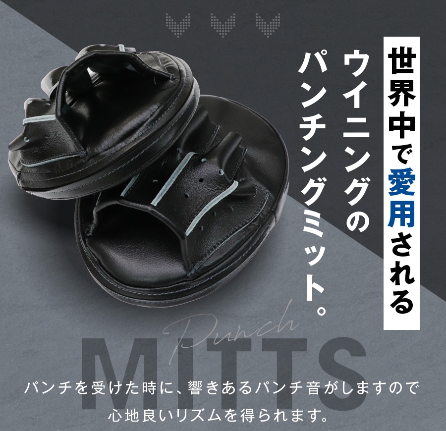Winning 】 CM-5 小型パンチングミット 小判型 左右兼用 2ヶ1組