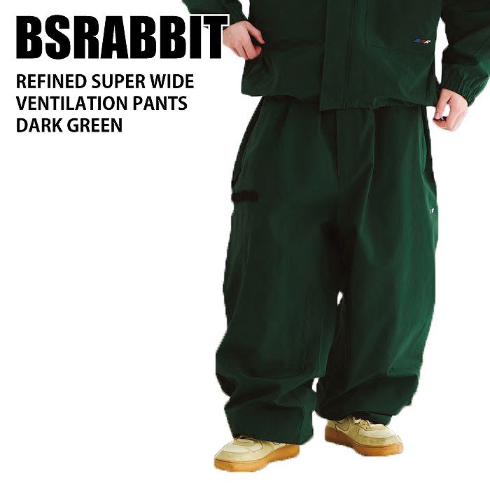 BSRABBIT ビエスラビット REFINED SUPER WIDE VENTILATION PANTS DARK