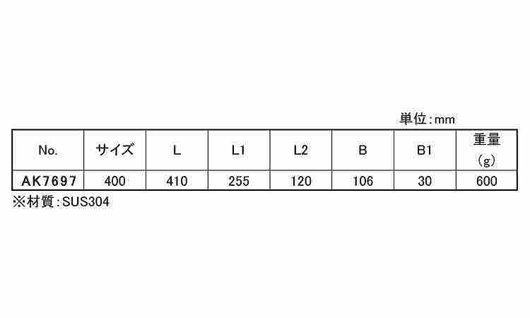鱧ハサミ 《ｽﾃﾝﾚｽ(303､304､XM7等)/生地(または標準)》 | 金具類,ｽﾃﾝﾚｽ