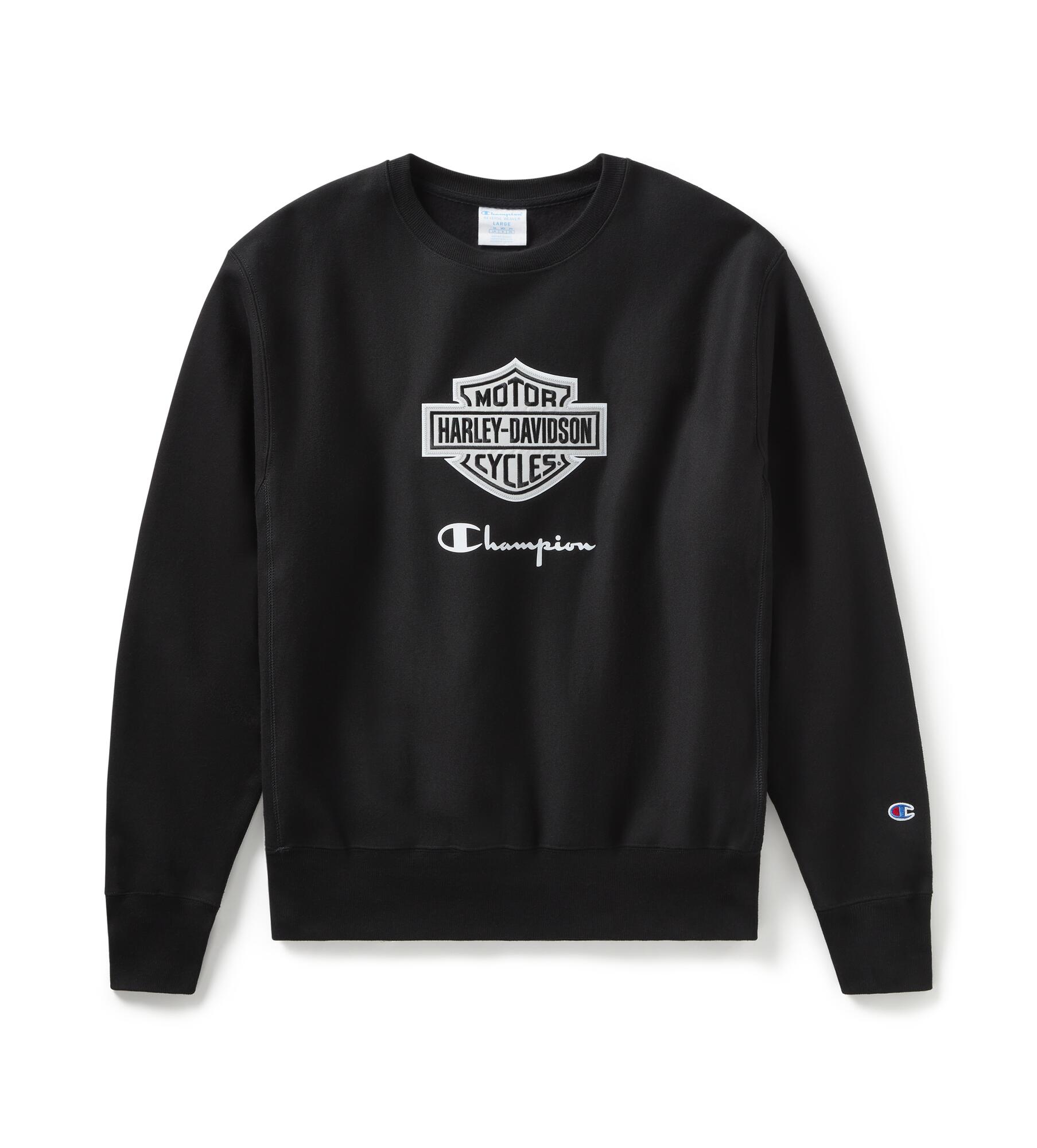 Champion x Harley-Davidson Fanatic Crew Neck Sweatshirt Black