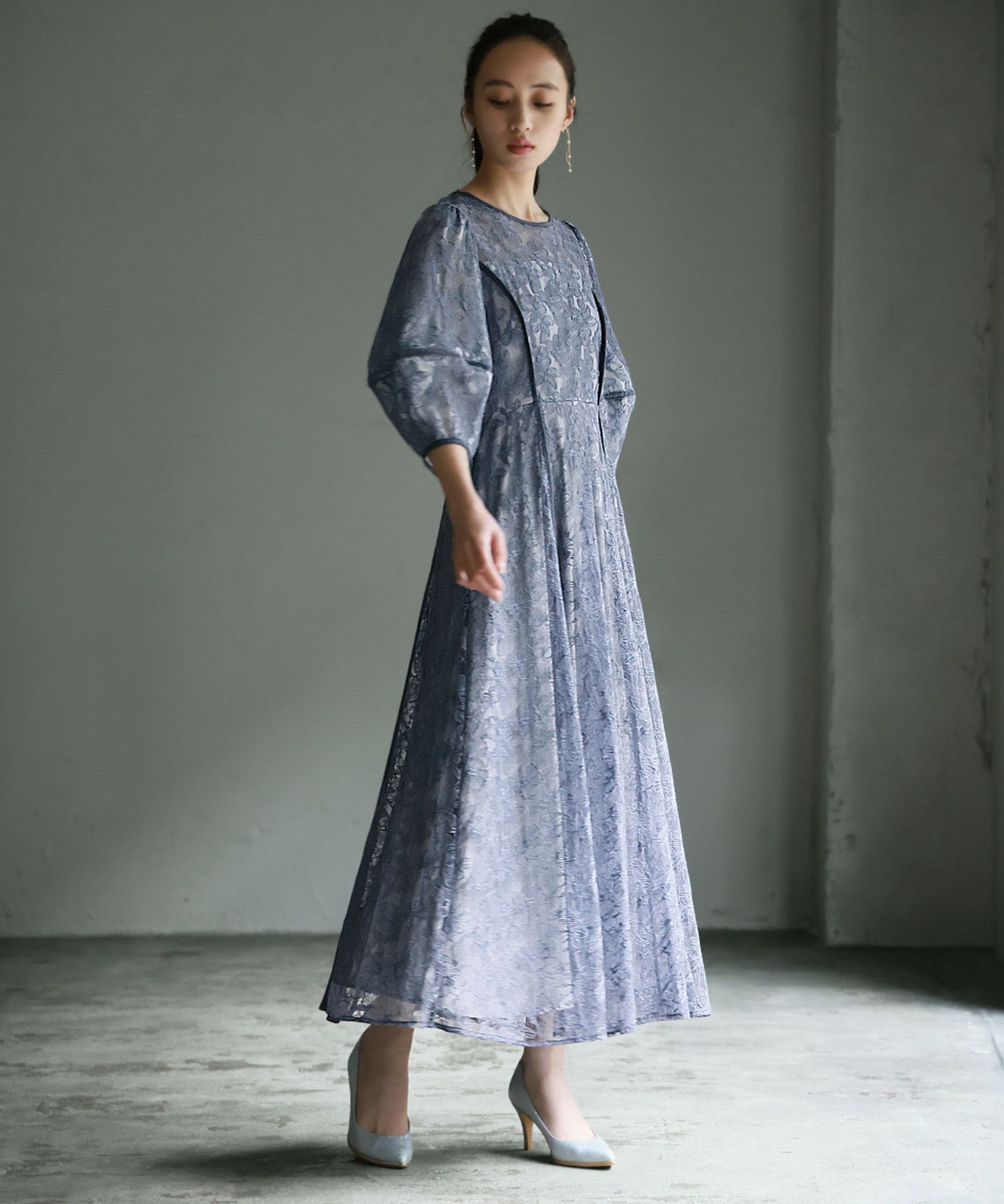 結婚式・お呼ばれ対応 | パフスリーブ結婚式ワンピースドレス